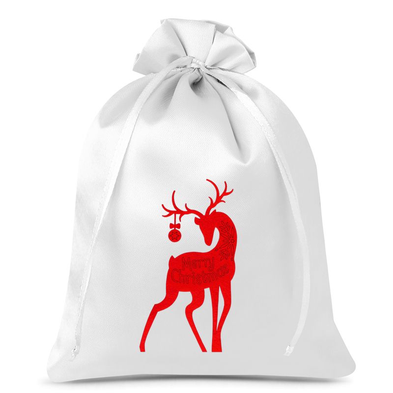 Bolsas de satén 26 x 35 cm - Navidad -Ciervo Bolso de la Navidad