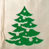 Bolsa estilo lino 26 x 35 cm con la impresión - natural / árbol de Navidad Bolsas de lino