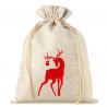 Bolsa de yute 26 x 35 cm - Navidad - Ciervo Bolso de la Navidad