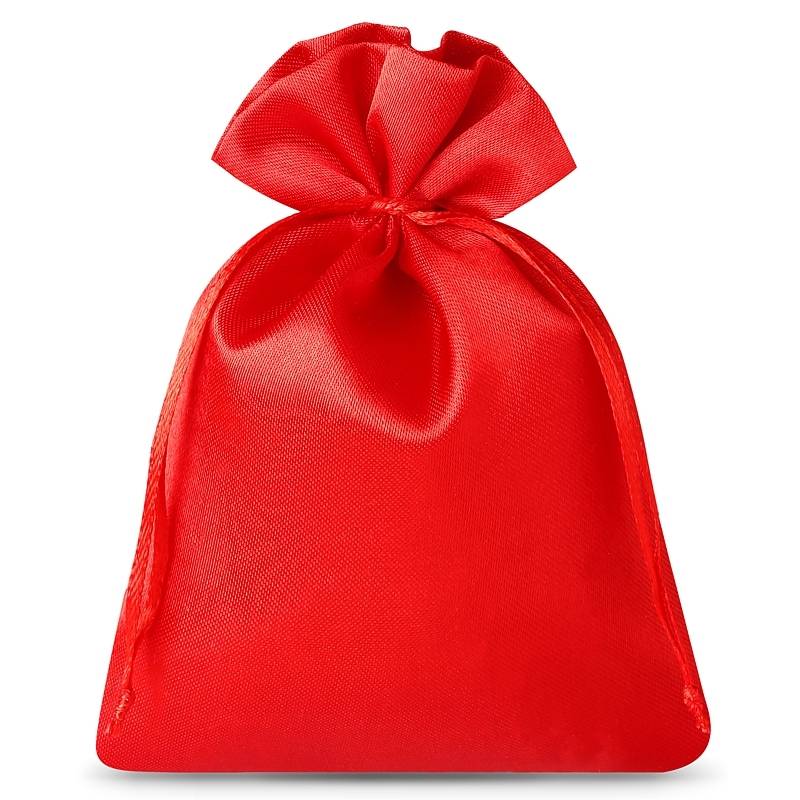 10 uds. Bolsas de satén 6 x 8 cm - rojo