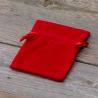 Bolsas de terciopelo 6 x 8 cm - rojo Decoraciones de mesa