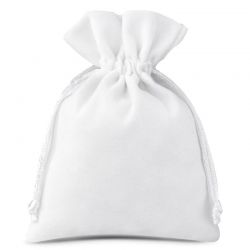 Bolsas de terciopelo 6 x 8 cm - blanco Bolsas de boda