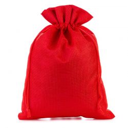 Bolsa grande de yute 26 x 35 cm - rojo Bolsas rojas
