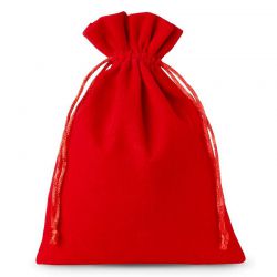 Bolsa de terciopelo 30 x 40 cm - rojo Grandes bolsas de terciopelo
