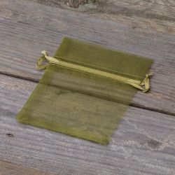 Bolsas de organza 7 x 9 cm - verde oliva Decoraciones de mesa