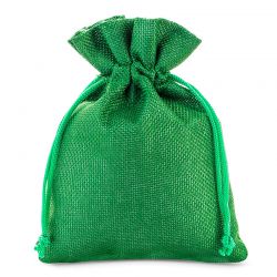 Bolsas de yute 12 x 15 cm - verde Bolsas verdes