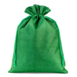 Bolsa grande de yute 26 x 35 cm - verde Bolsas verdes
