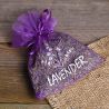 Bolsas de organza 9 x 12 cm - violeta oscuro con impresión (lavanda) - 2 Lifehack: ideas inteligentes