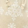 Bolsitas estilo lino con la impresión 10 x 13 cm - natural / nieve Bolsas con impresion