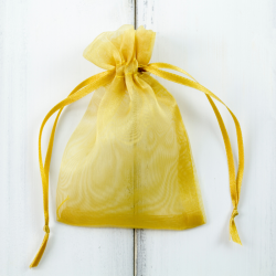 Bolsas de organza 11 x 14 cm - amarillo Bolsas pequeñas 11x14 cm