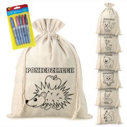 Bolsas estilo lino con la impresión 30 x 40 cm - bolsas para colorear con rotuladores Para niños