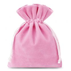 Bolsas de terciopelo 9 x 12 cm - rosa claro Bolsas rosas