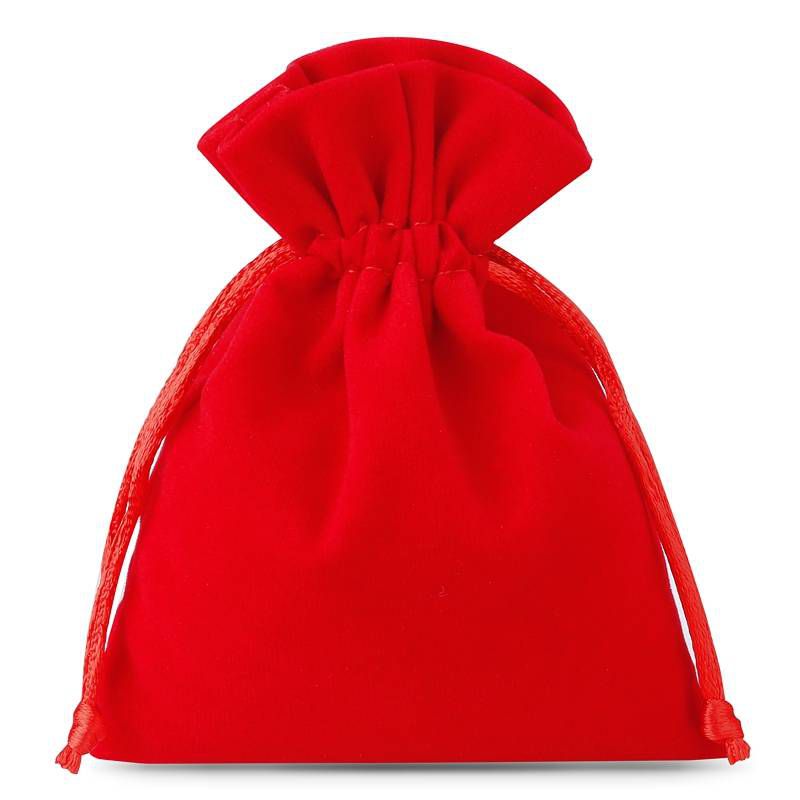 Bolsas de terciopelo 9 x 12 cm - rojo Bolsas pequeñas 9x12 cm