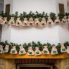 Bolsas de arpillera calendario de adviento 12 x 15 cm - luz natural + números verdes Bolsa de yute