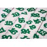 Bolsas de arpillera calendario de adviento 12 x 15 cm - luz natural + números verdes Fiestas y ocasiones especiales