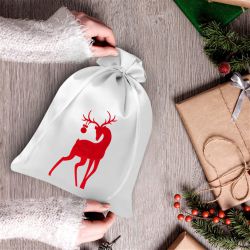 Bolsas de satén 26 x 35 cm - Navidad -Ciervo Bolsas ocasionales