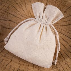 Bolsas de algodón 12 x 15 cm - natural Decoraciones de mesa