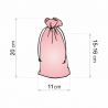 Bolsas de terciopelo 11 x 20 cm - rosa claro Bolsas medianas 11x20 cm