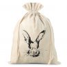 Bolsa estilo lino 26 x 35 cm con estampado - conejo Bolsas ocasionales