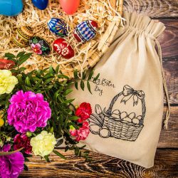 Bolsa grande estilo lino con dimensiones de 30 x 40 cm - Pascua - conejo Bolsas ocasionales