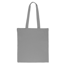 Bolsa de algodón 38 x 42 cm con asas largas - gris Bolsas plata / gris