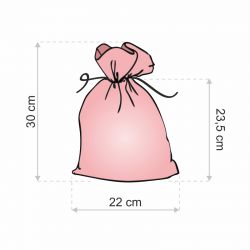 Bolsa estilo lino con la impresión 22 x 30 cm - natural / para setas (PL) Bolsas de lino