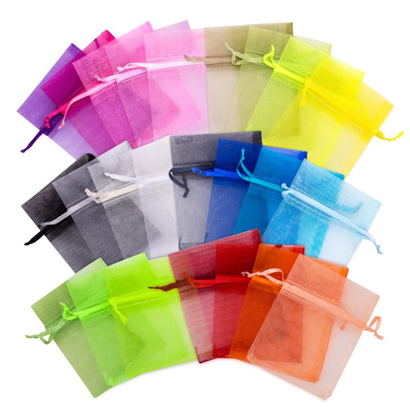 Bolsas de organza 13 x 18 cm - mix de colores Bolsas multicolores