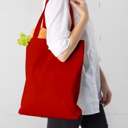 Bolsa de algodón 38 x 42 cm con asas largas - roja Bolsas de algodón