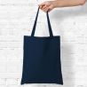 Bolsa de algodón 38 x 42 cm con asas largas - azul marino Bolsas azules