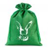 Bolsa grande de yute de 26 x 35 cm con estampado: conejo San valentín