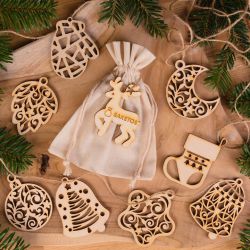 colgantes de madera: Navidad Decoraciones de mesa
