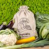 Bolsa grande estilo lino con la impresión 35 x 50 cm - para verduras (EN) Compras y almacenamiento cocina