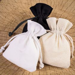 Bolsas de algodón 6 x 8 cm - natural Baby Shower