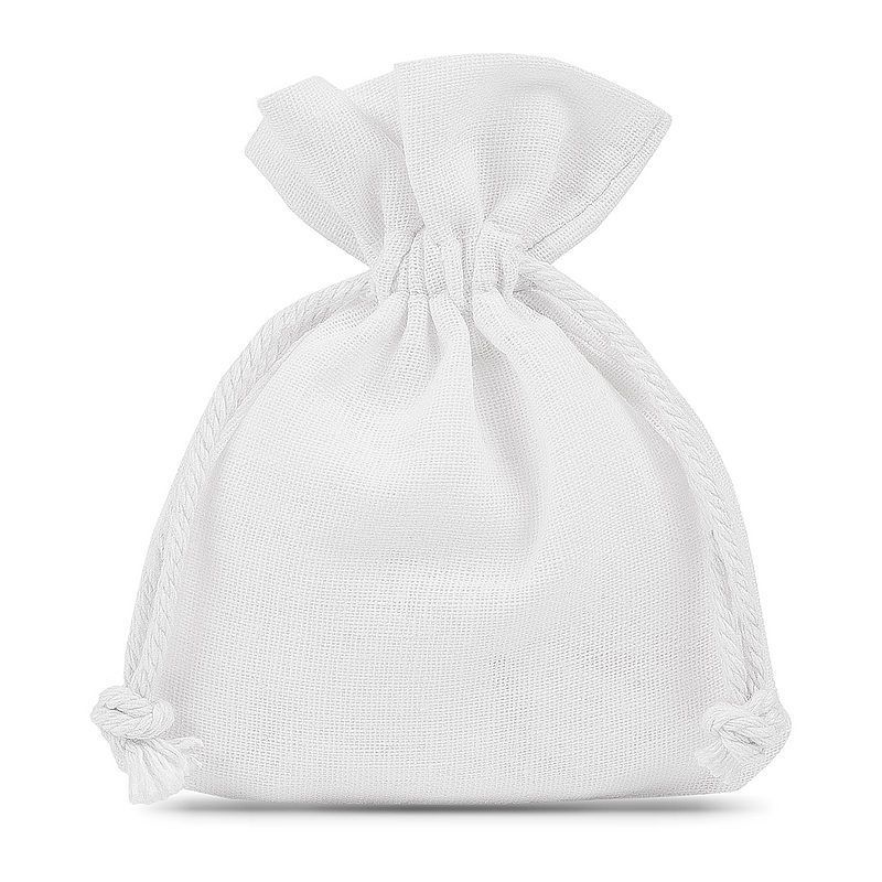 10 uds. Bolsas de algodón 9 x 12 cm - blanco