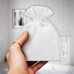 Bolsas de algodón 11 x 14 cm - blanco Baby Shower