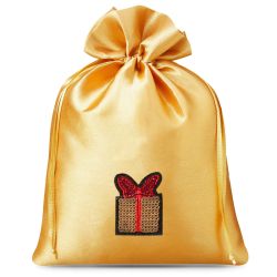 Bolsas de satén 12 x 15cm - dorado - Regalo Bolsas de satén