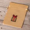 Bolsas de satén 12 x 15cm - dorado - Regalo Navidad