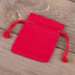 Bolsas de algodón 6 x 8 cm - rojo Día de la Mujer