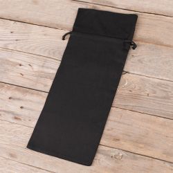 Bolsas de algodón 16 x 37 cm - negro Envoltorio artesanal