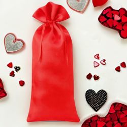 Bolsa de satén 16 x 37 cm - rojo San Valentín