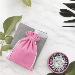 Bolsas de terciopelo 12 x 15 cm - rosa claro Día de la Mujer