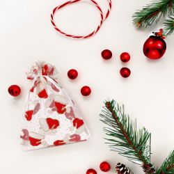 Bolsas de organza 8 x 10 cm - Navidad Bolso de la Navidad