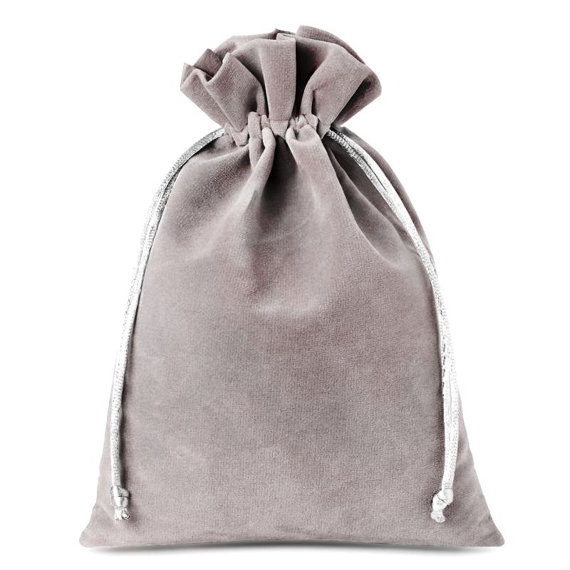 5 uds. Bolsas de terciopelo 22 x 30 cm - gris plata