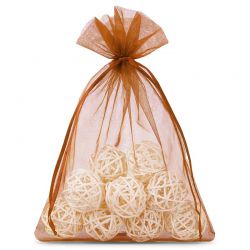 Bolsas de organza 13 x 18 cm - marrón Bolsas marrones