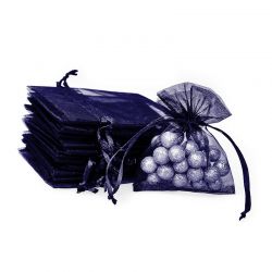 Bolsas de organza 8 x 10 cm - azul oscuro Agradecimiento a los invitado