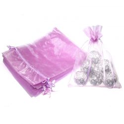 Bolsas de organza 15 x 20 cm - violeta claro Día de la Mujer