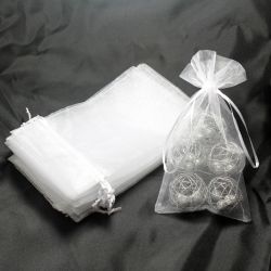 Bolsas de organza 15 x 33 cm - blanco Semana Santa