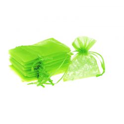 Bolsas de organza 9 x 12 cm - verde claro Decoraciones de mesa