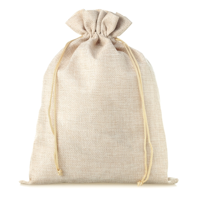 1 uds. Bolsa grande de yute 30 x 40 cm - natural claro