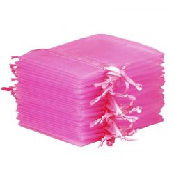 Bolsas de organza 8 x 10 cm - rosa San valentín
